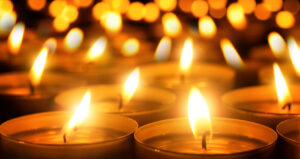 lit candles