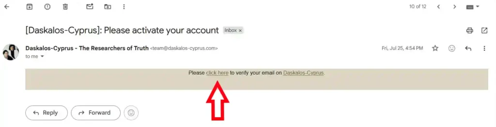 screenshot verify account email